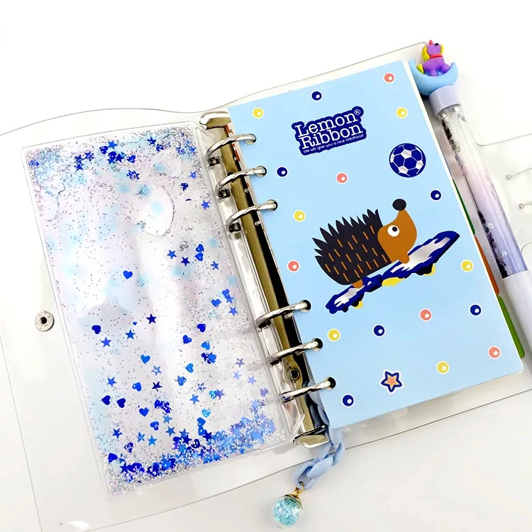 New Design Soft PVC Pocket Cover Notebook with Loose-Leaf Week Planner