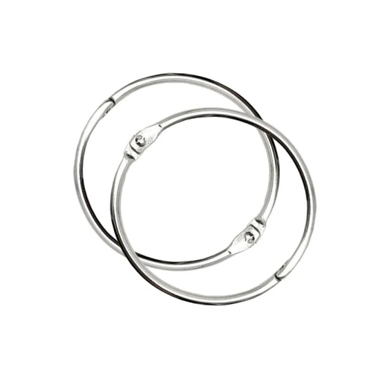 32mm Round Shaped Silver Book Metal Loose Leaf Binder Ring for Notebook