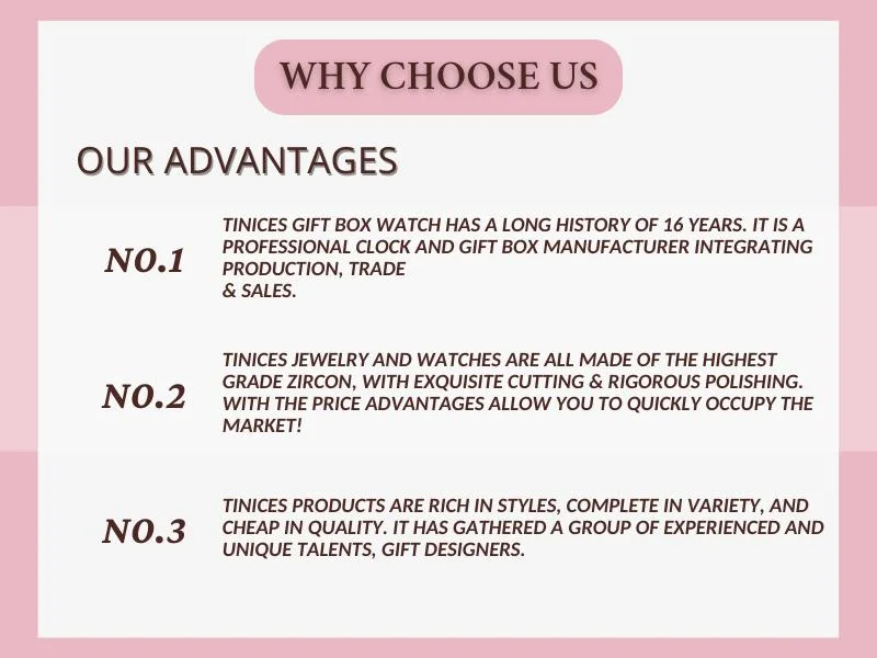 2023tinices Latest Popular Watch Bracelet Jewelry Gift Box Set Women&prime; S Watch, Quartz Watch, Luxury Watch, Copper Jewelry, Holiday Gift Box Set