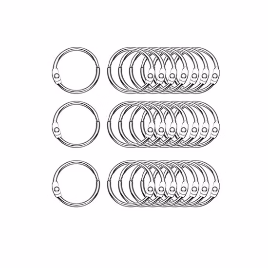 32mm Round Shaped Silver Book Metal Loose Leaf Binder Ring for Notebook