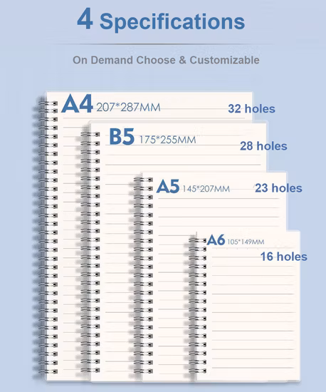 Custom Binder Journal Digital Graphing Hardcover Writing Diary Book Print Writing Diary Book Printing A5 Note Book Binder Spiral Notebook